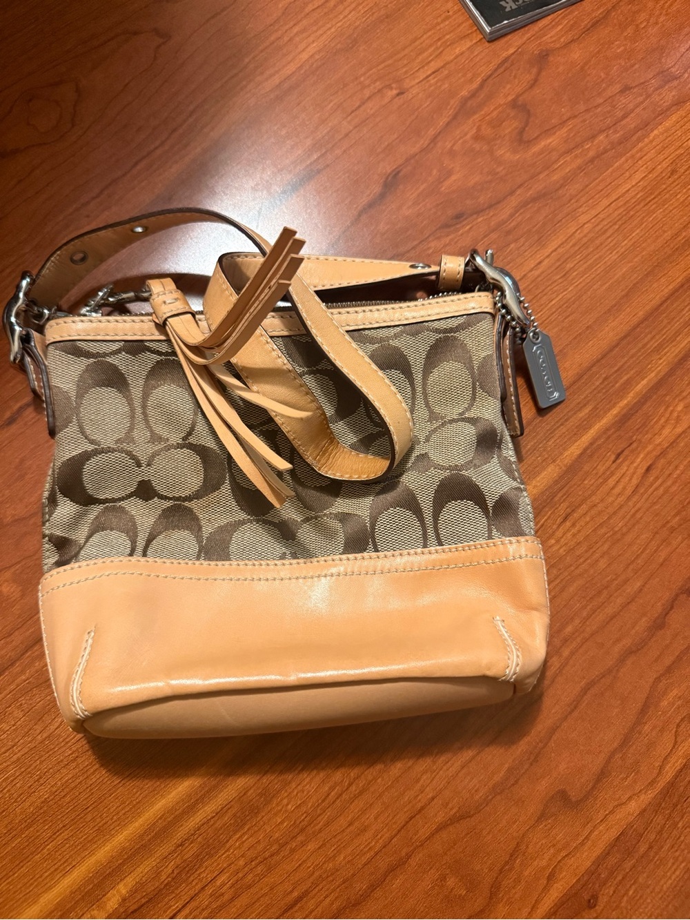 Coach Signature Canvas Crossbody in Brown and Tan